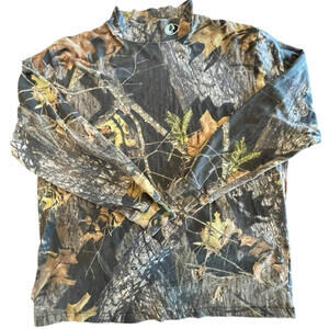 Mossy Oak Camouflage Mens T-Shirt Sz XL Long Sleeve Mock neck 2812.0